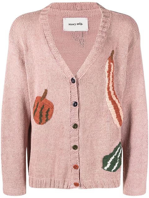 STORY mfg. intarsia-knit V-neck cardigan 