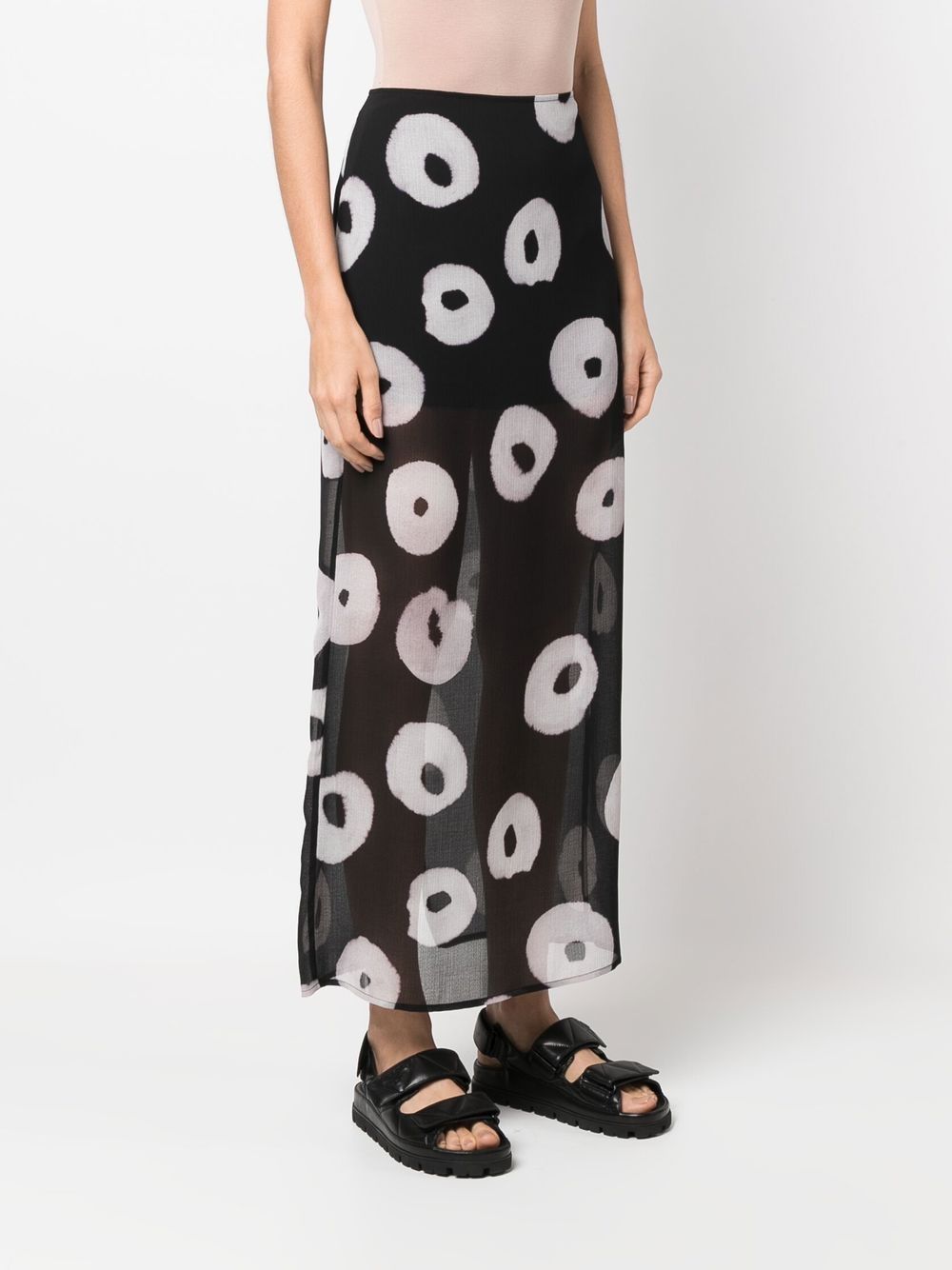 Nina Ricci semi sheer printed skirt Women