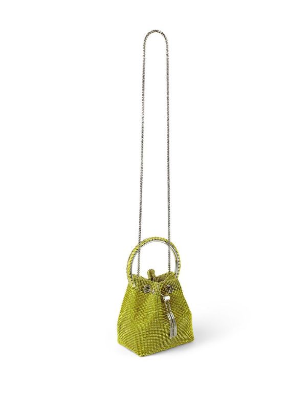 Jimmy Choo Bon Bon crystal-embellished Bucket Bag - Farfetch