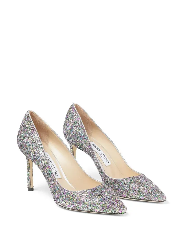 Jimmy Choo Romy 85mm Glitter Pumps - Farfetch