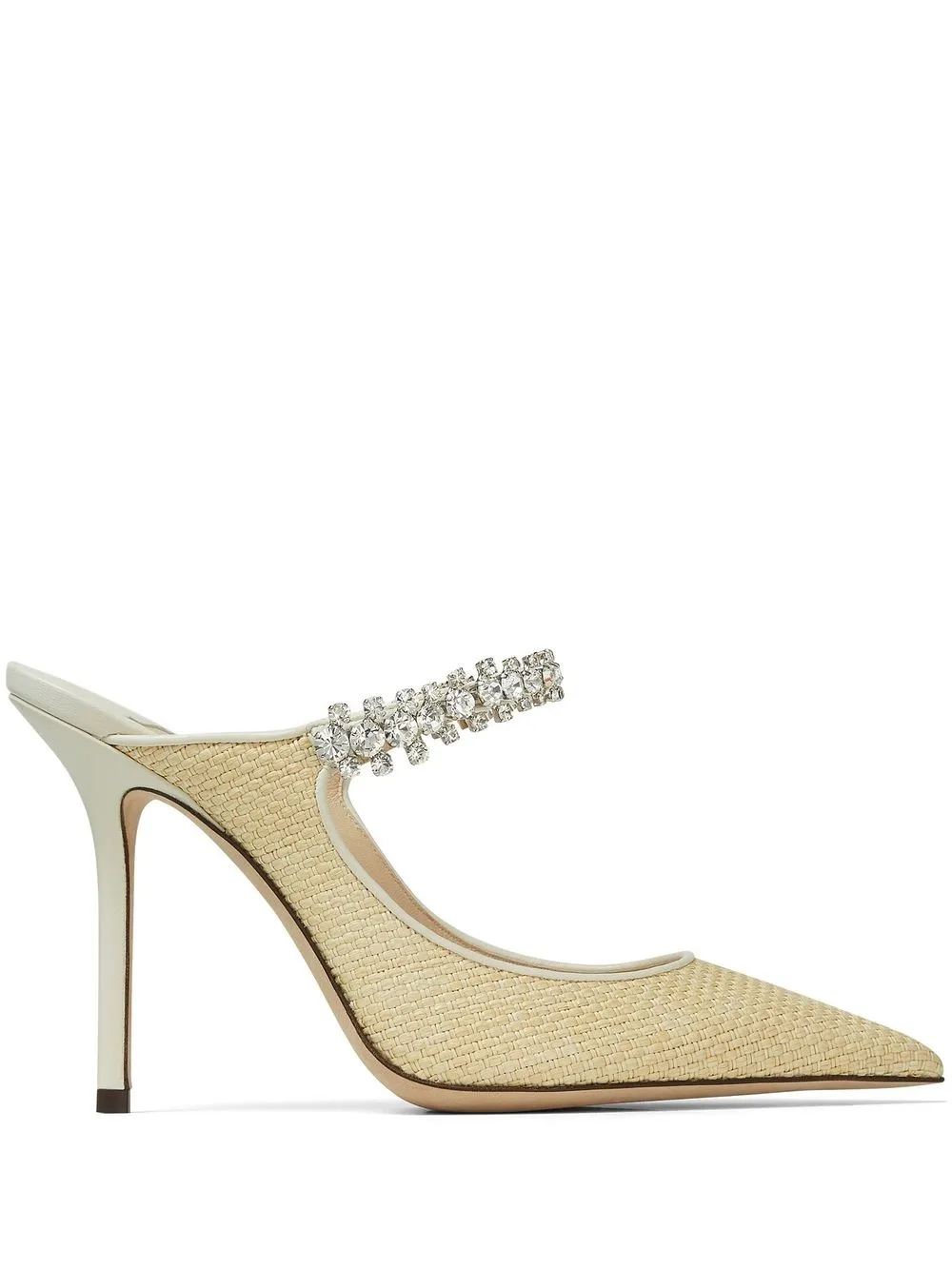 

Jimmy Choo Bing 100mm mules - Neutrals