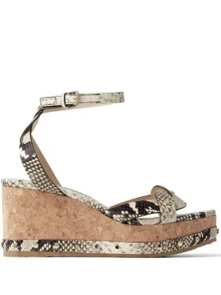 Jimmy Choo Drya 70mm Wedge Sandals Farfetch