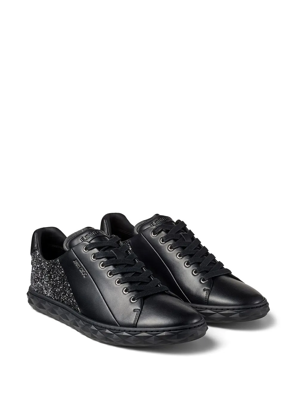 Jimmy Choo Diamond Light sneakers verfraaid met glitter - Zwart