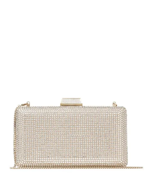 Jimmy Choo Clemmie crystal-embellished clutch bag