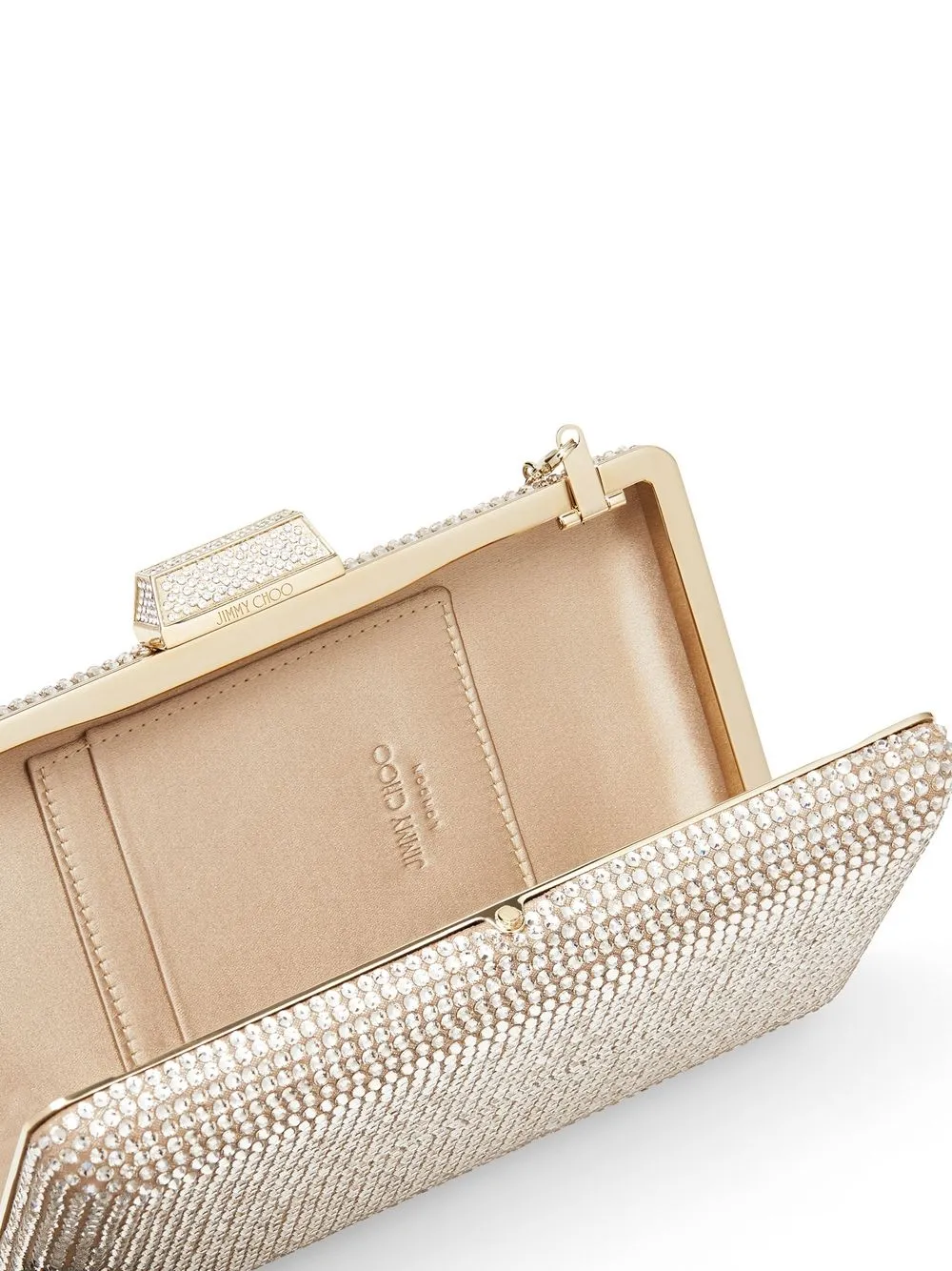 Jimmy Choo Clemmie ビジュートリム クラッチバッグ