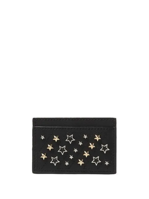 Jimmy Choo Dean star-studded leather cardholder