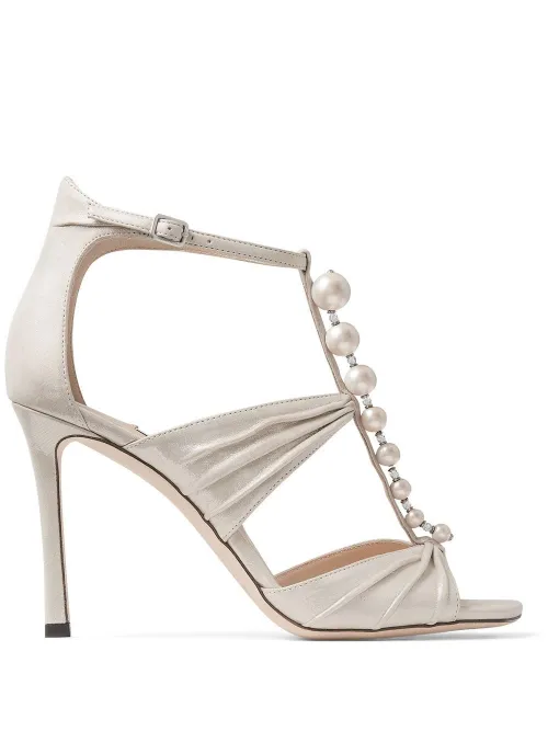 Sandales Aura 95 mm à talon aiguille - Jimmy Choo - Modalova
