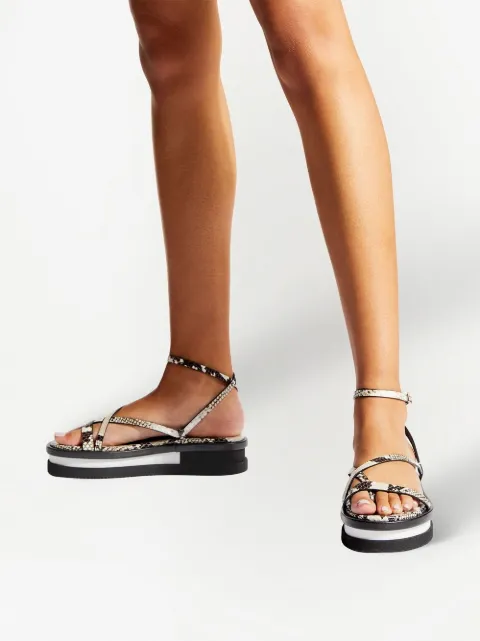 Jimmy Choo Pine Logo Platform Flat Sandals | INTERMIXÂ®