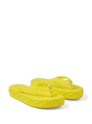 yellow flip flops womens