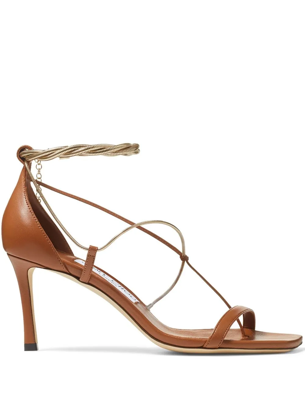 

Jimmy Choo Oriana 75mm leather sandals - Neutrals