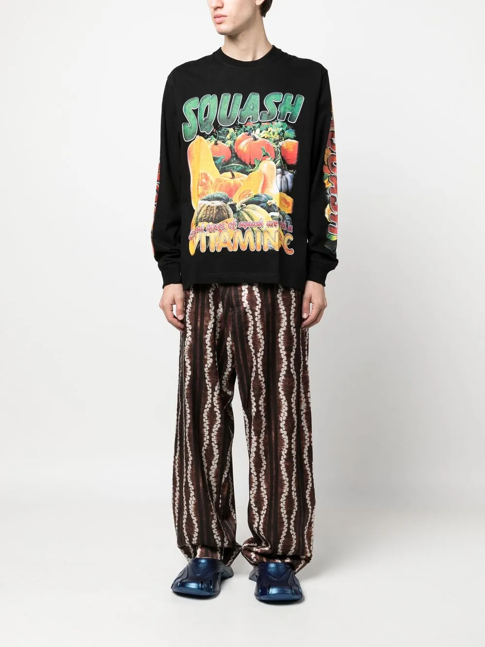 STORY Mfg Pumpkin print Long sleeve T shirt Farfetch