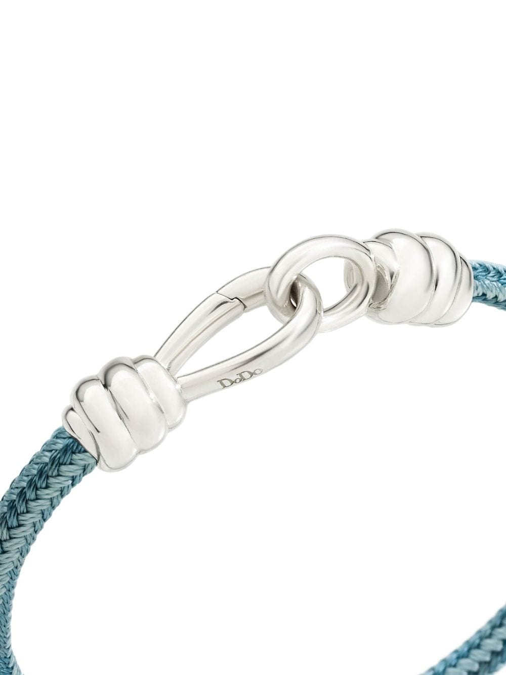 Shop Dodo Sterling Silver Nodo Cord Bracelet In Blue