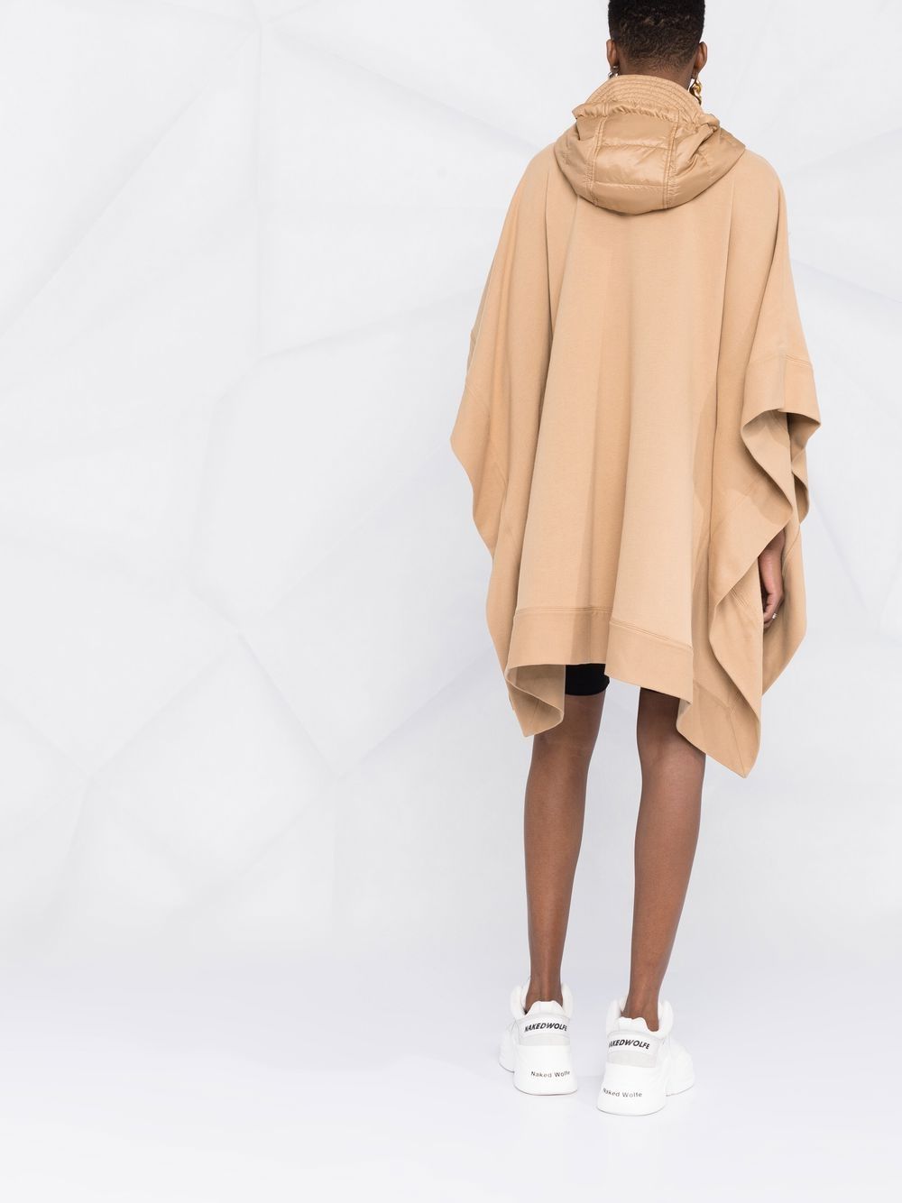 Shop Ralph Lauren Quilted-panel Logo-embroidered Poncho In Neutrals