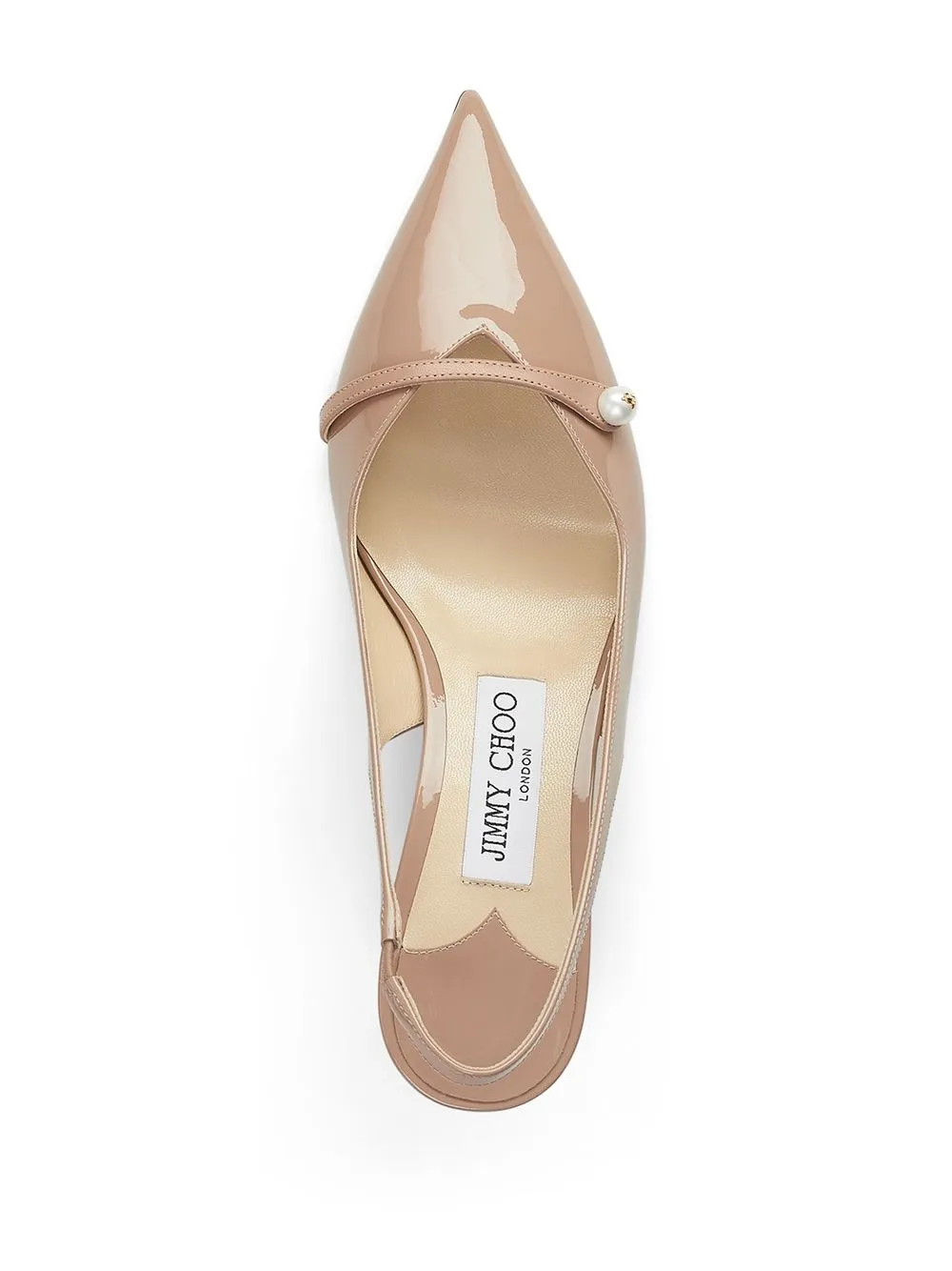 Jimmy Choo Amita 45 Slingback Pumps In Patent And Nappa Leather In Pink
