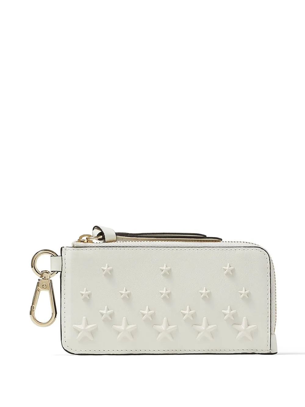 

Jimmy Choo Lise-Z zipped leather cardholder - Neutrals