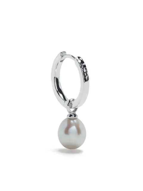 DOWER AND HALL pearl pendant hoop earring