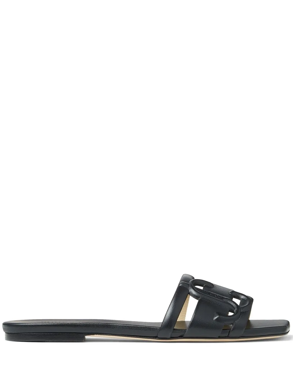 

Jimmy Choo sandalias con parche del logo - Negro