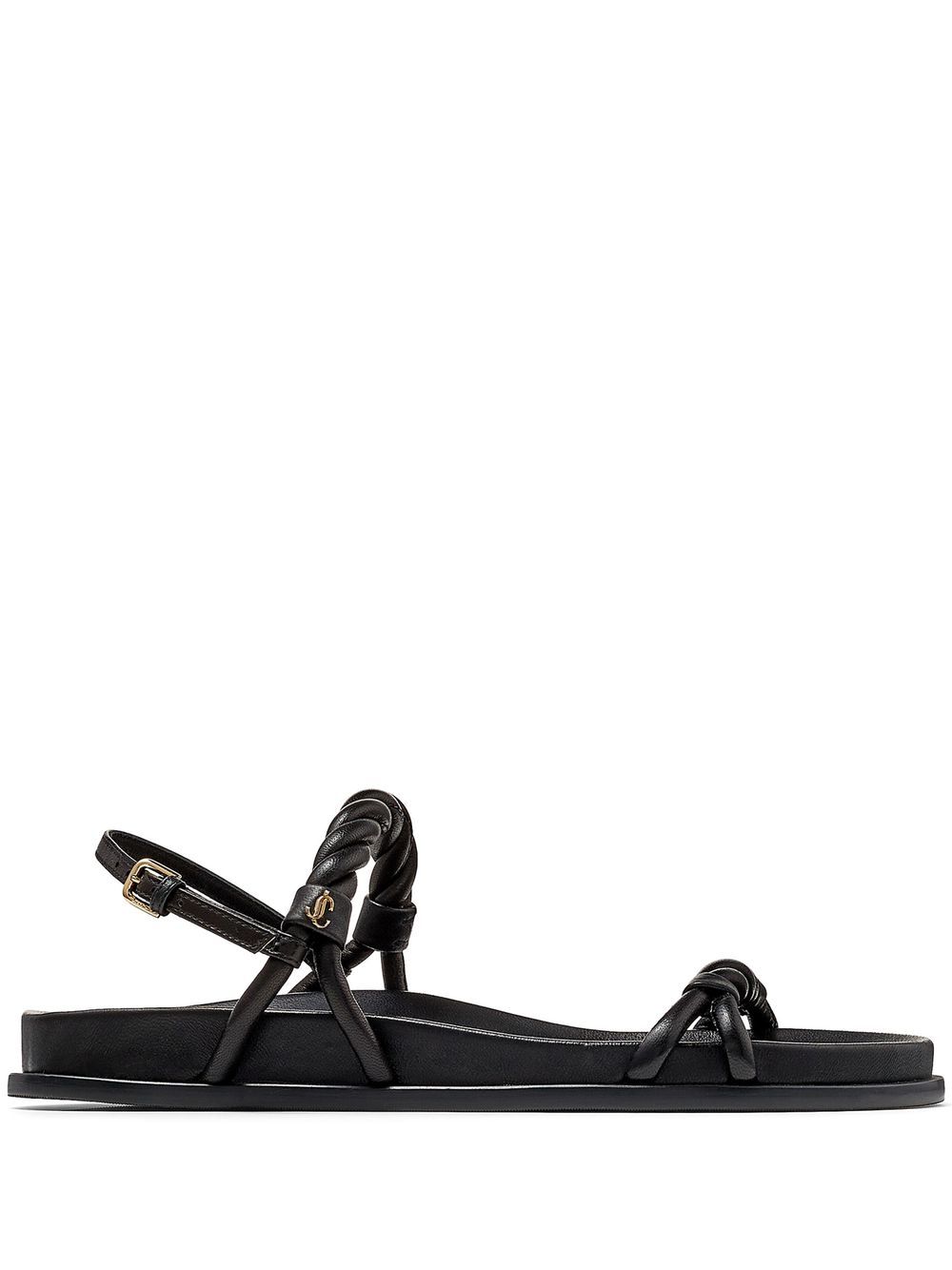 Jimmy Choo Diosa Flat Leather Sandals - Farfetch