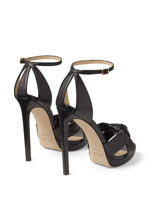 JIMMY CHOO ロシ ノットティテル サンタル ROSIE120NAP BLACK JIMMY CHOO ロシ ノットティテル サンタル ROSIE120NAP BLACK