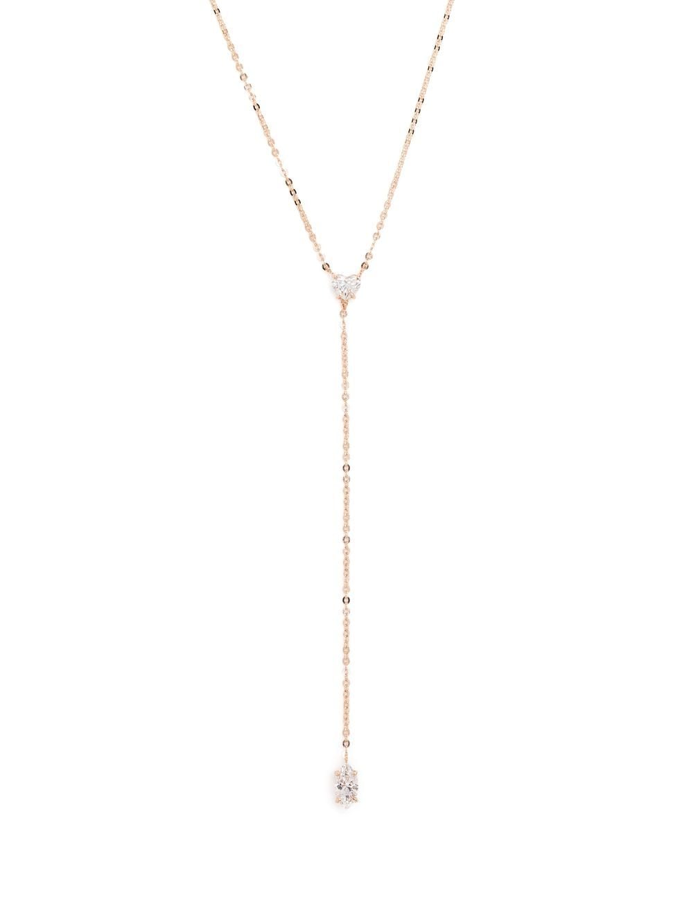 Anita Ko 18kt Rose Gold Diamond Lariat Necklace In Rosa