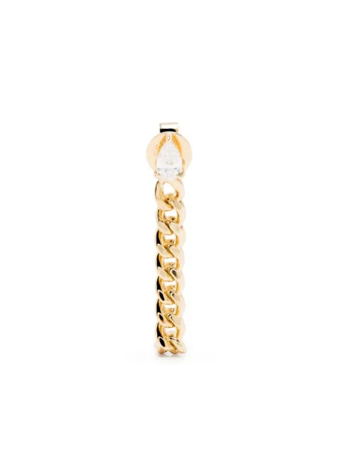 Anita Ko arete Cuban Link en oro amarillo de 18kt con diamantes