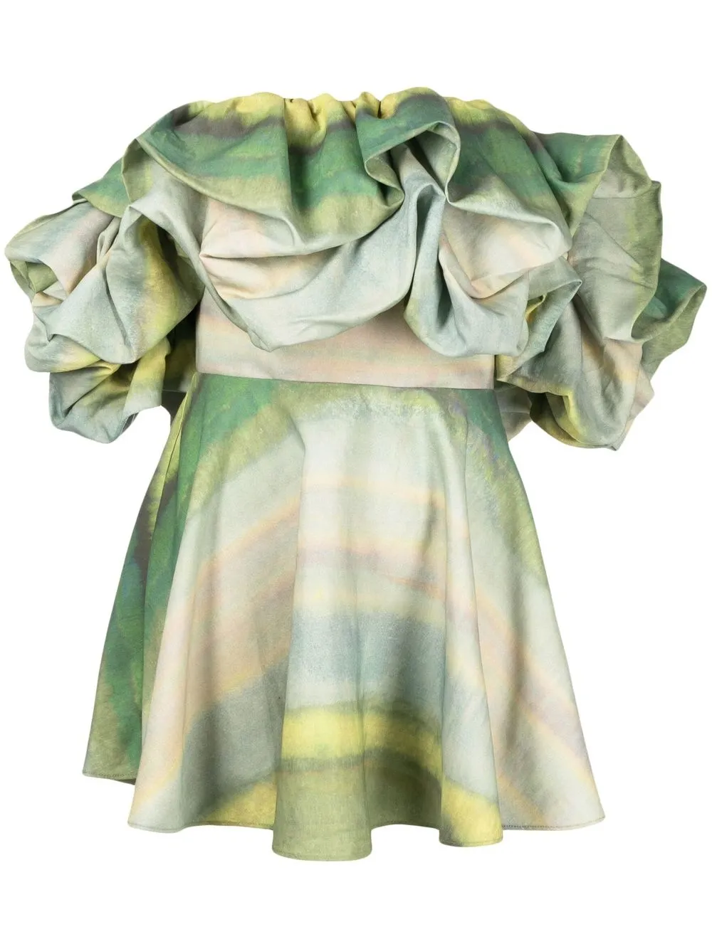 

Acler vestido corto Cumberland con volantes - Verde