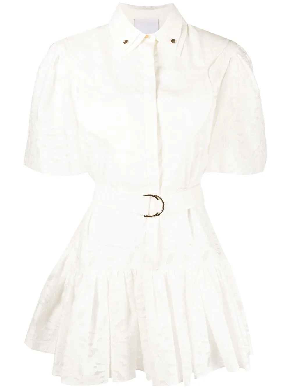 Acler vestido corto Alfreda con cinturón - Blanco
