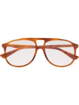 Gucci Eyewear グッチ・アイウェア トータスシェル パイロット 眼鏡