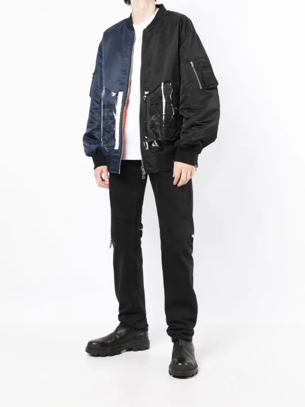 Takahiromiyashita The Soloist Oversized two-tone Flight Jacket