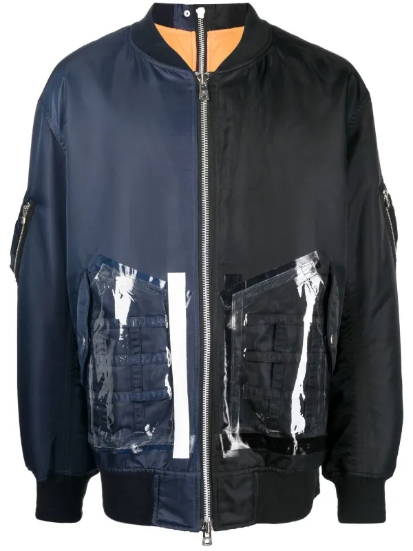 Takahiromiyashita The Soloist Oversized two-tone Flight Jacket