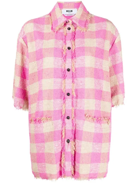 MSGM check-pattern shirt