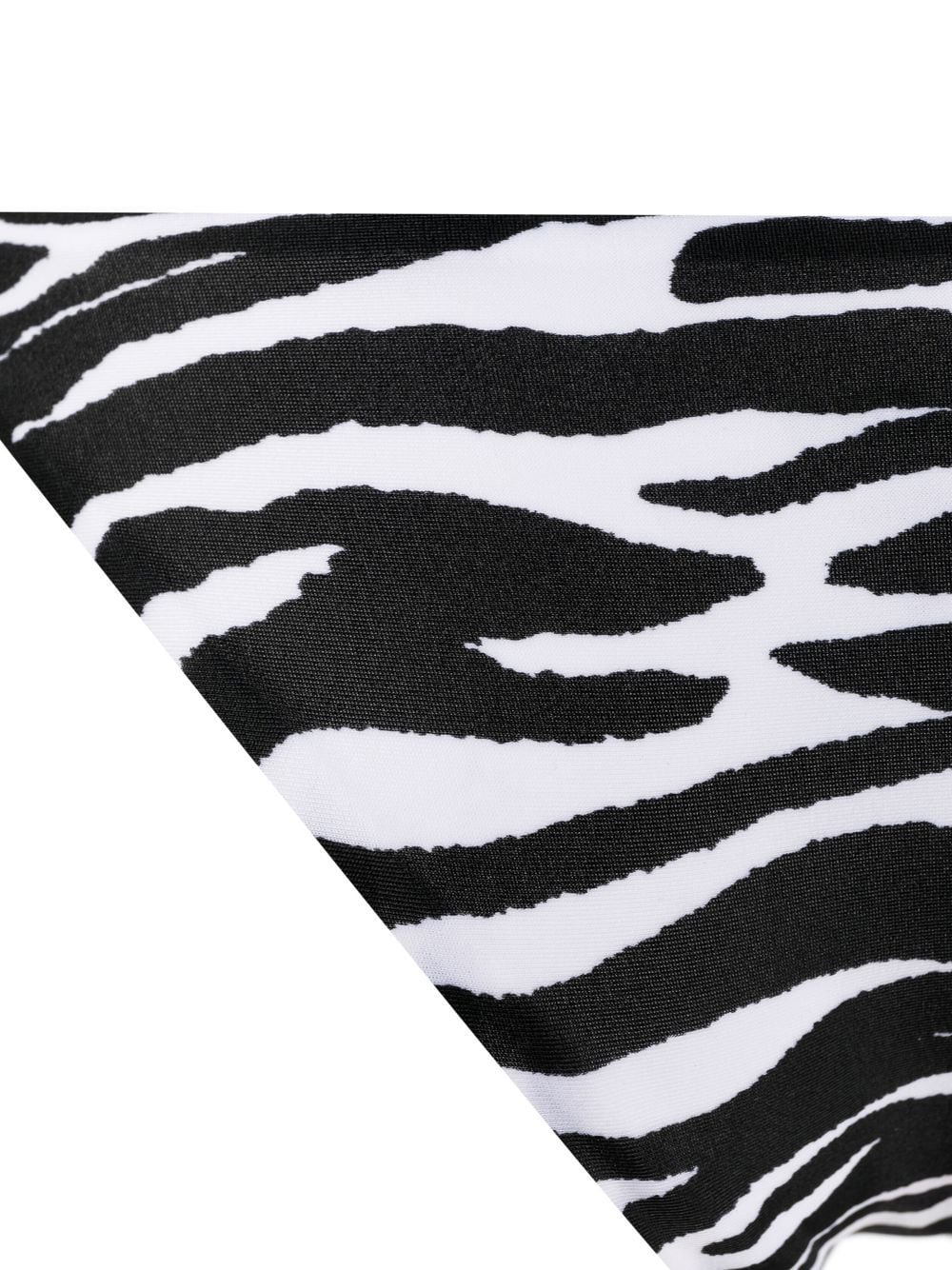 The Attico zebra-print Asymmetric Bikini - Farfetch