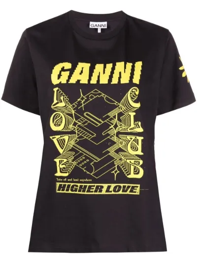 Love Club logo-print T-shirt | GANNI | Eraldo.com