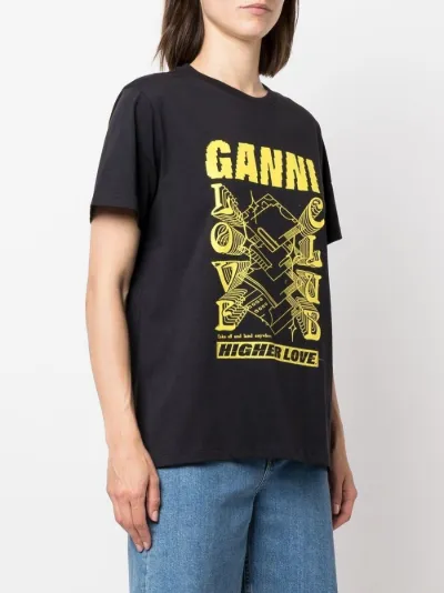 Love Club logo-print T-shirt | GANNI | Eraldo.com