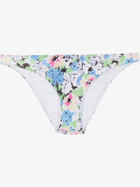 GANNI Slip bikini a fiori