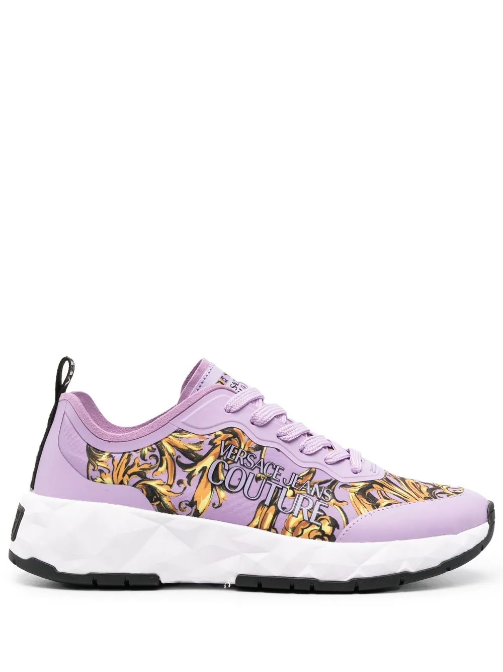 

Versace Jeans Couture tenis con agujetas y logo estampado - Morado