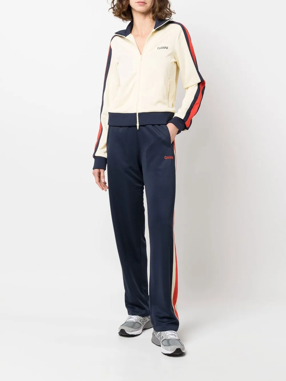 Ganni Tracksuit Tracksuit Zipper Jacket In Multicolour | ModeSens