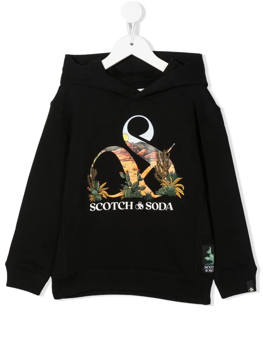 

Scotch & Soda sudadera estampada con logo bordado - Negro