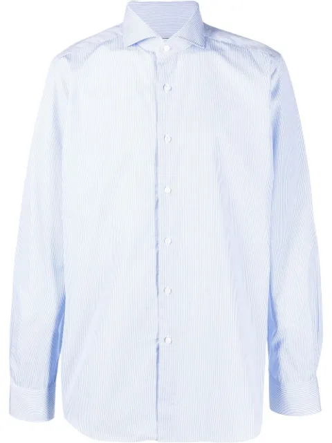 Xacus striped long-sleeve shirt