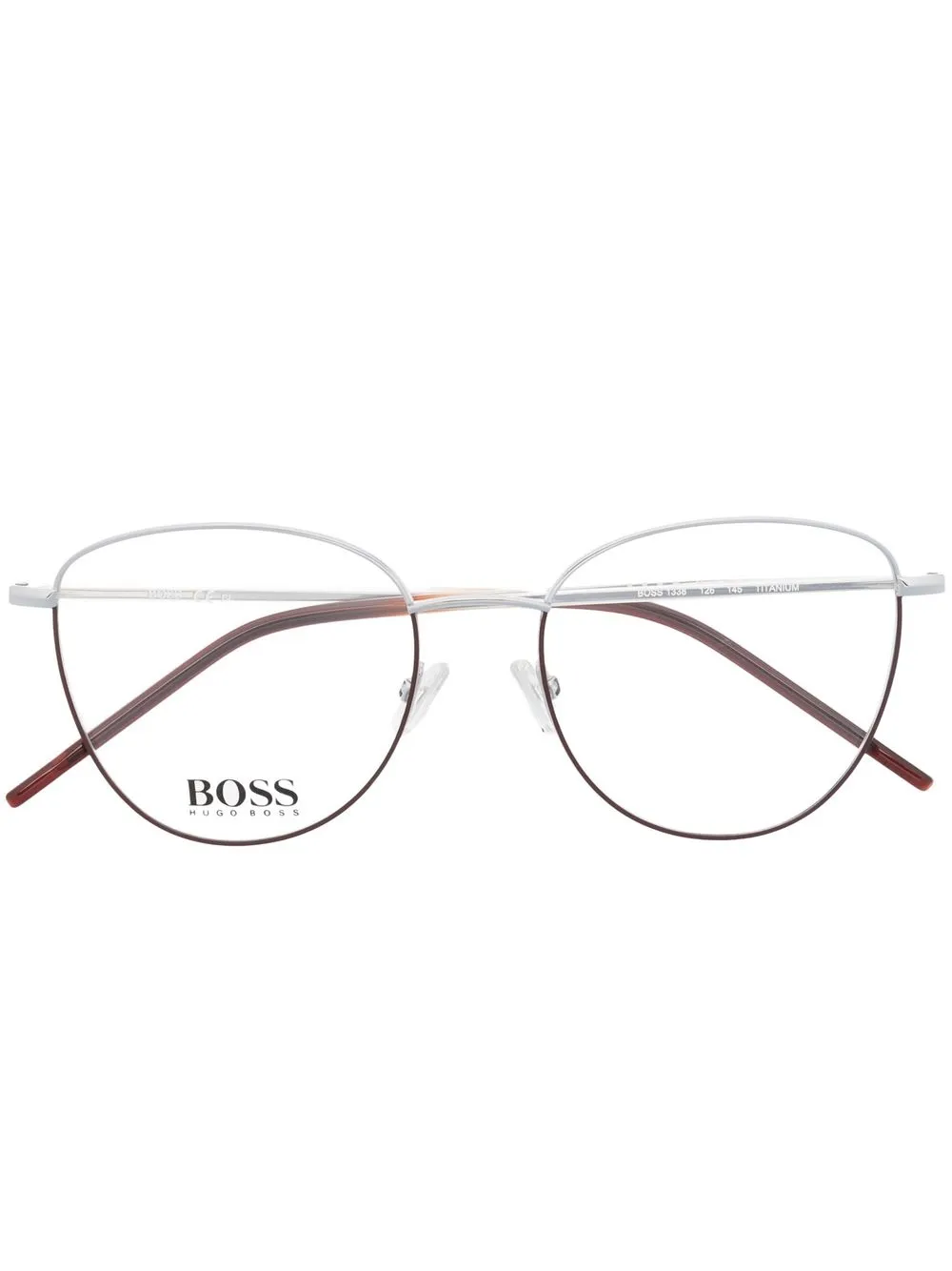 

BOSS lentes con armazón redonda - Plateado