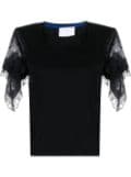 Koché lace-sleeve T-shirt - Black