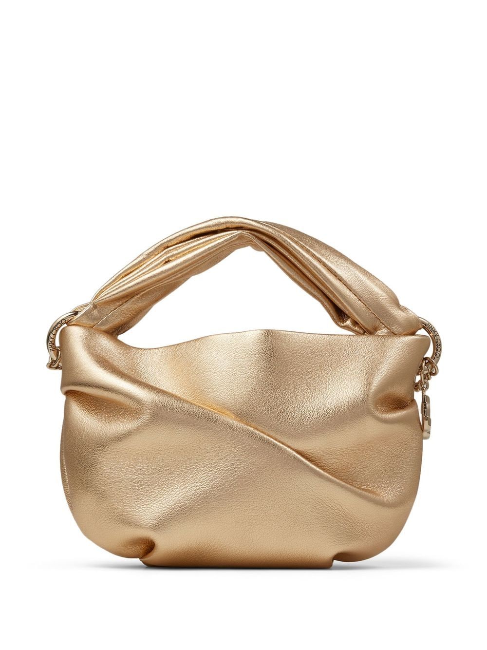 Shop Jimmy Choo Bonny Metallic-effect Tote Bag In Gold