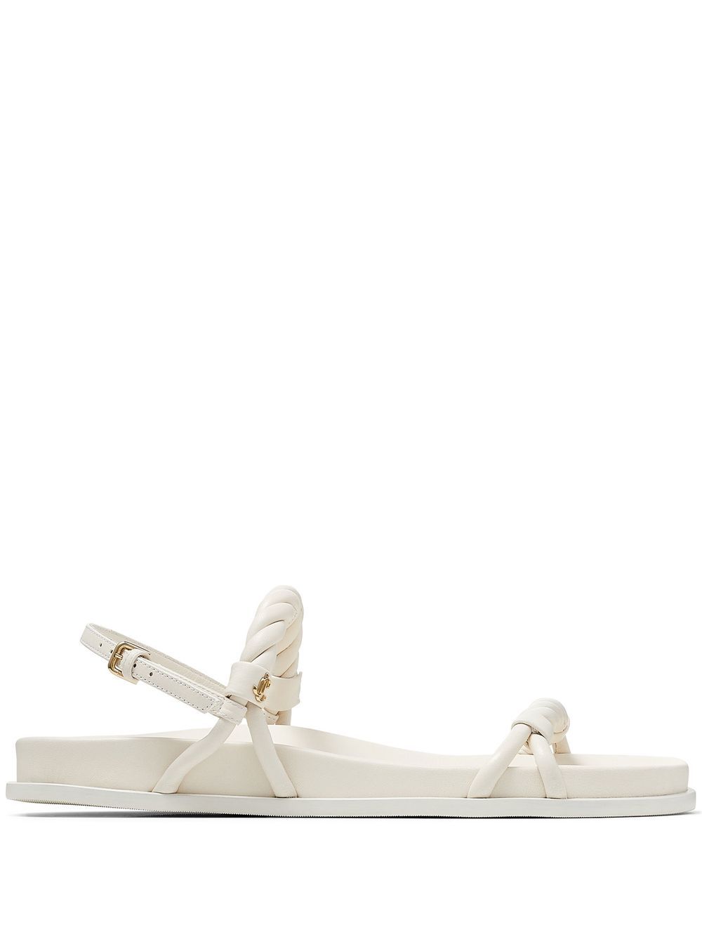 Jimmy Choo Diosa Flat Leather Sandals - Farfetch