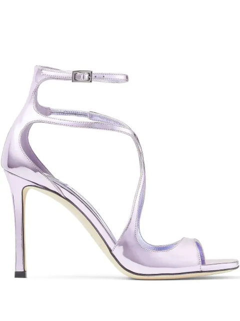 Jimmy Choo Azia 95mm metallic-effect 