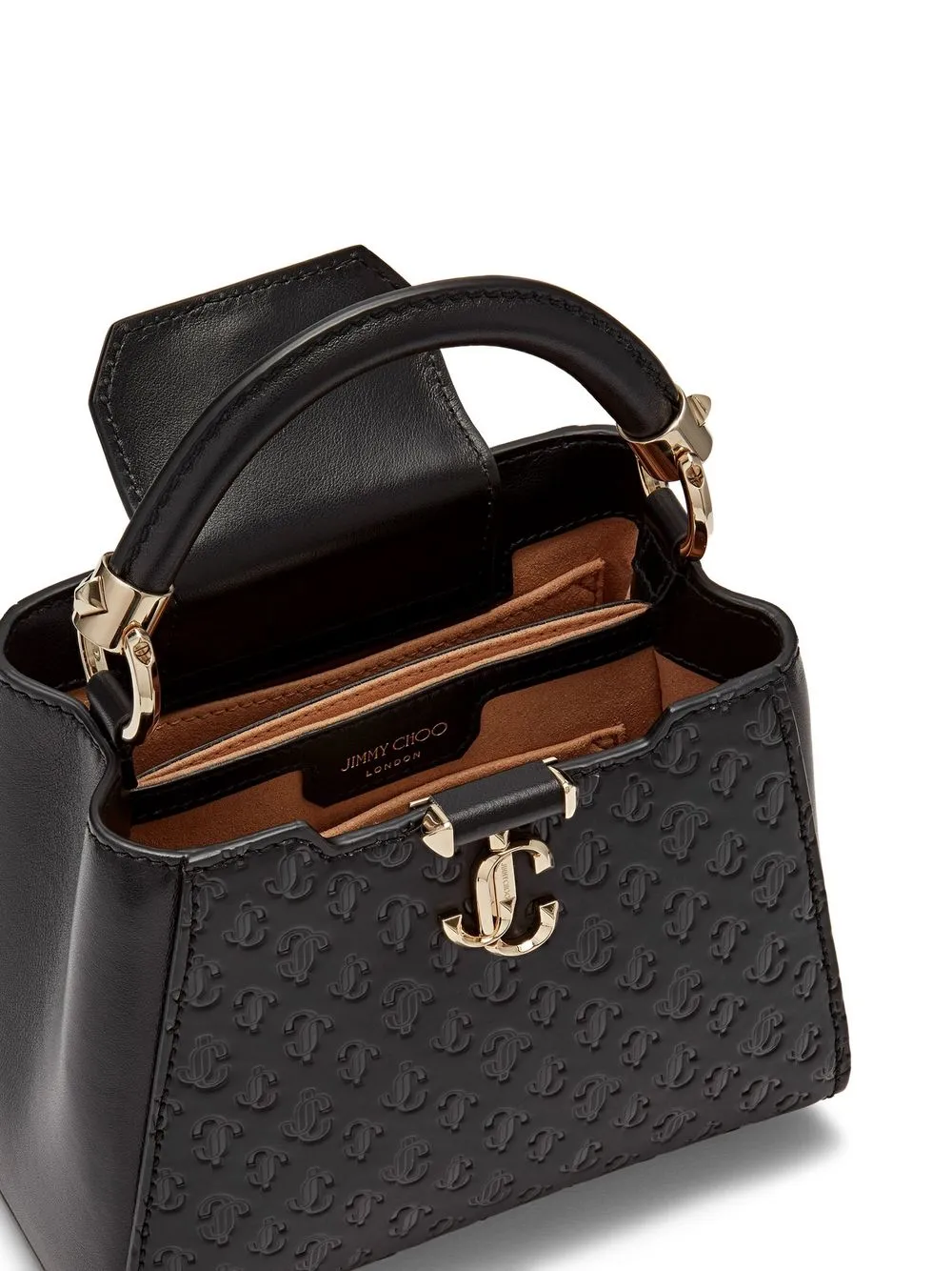 Jimmy Choo Varenne Monogram logoembossed Mini Tote Farfetch