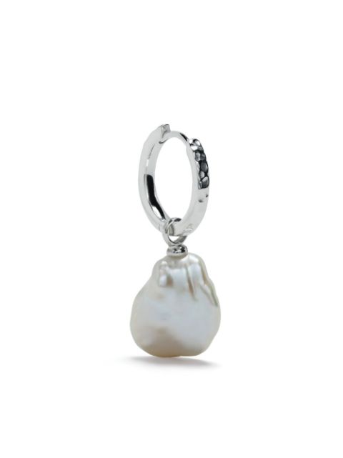 DOWER AND HALL pear-pendant hoop earring