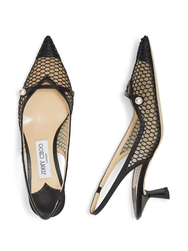 Jimmy Choo Amita 45mm Slingback Pumps | Black | FARFETCH CA