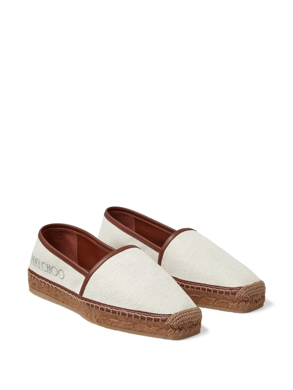jimmy choo dru embellished woven espadrilles