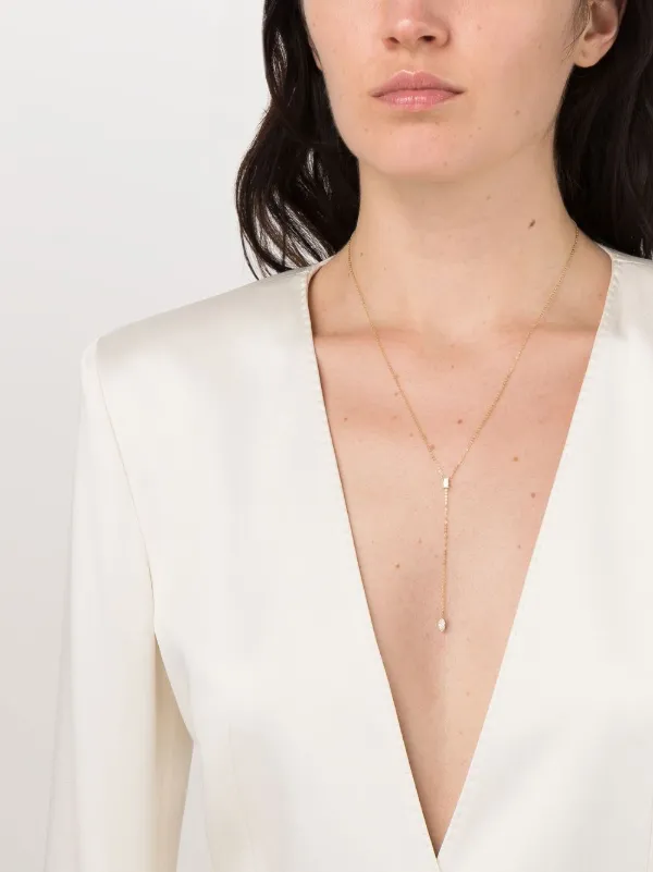 Anita Ko 18kt Yellow Gold Lariat Diamond Necklace Farfetch