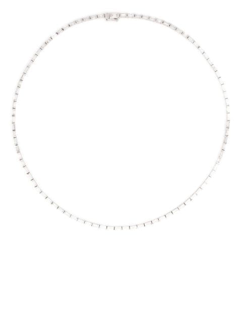 Anita Ko 18kt white gold baguette diamond choker necklace
